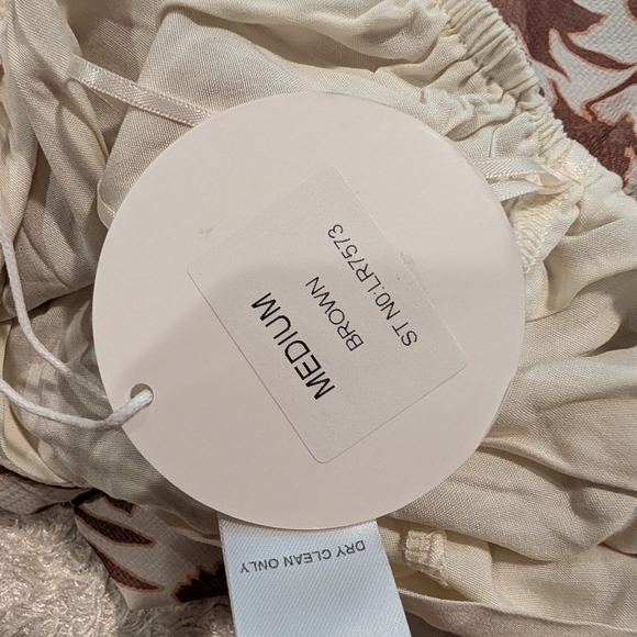 Luxxel Brown Tie Front Ruffled Sundress - Picture 7 of 9